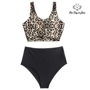 Zaful Scoop Neck Knot Bikini Size L